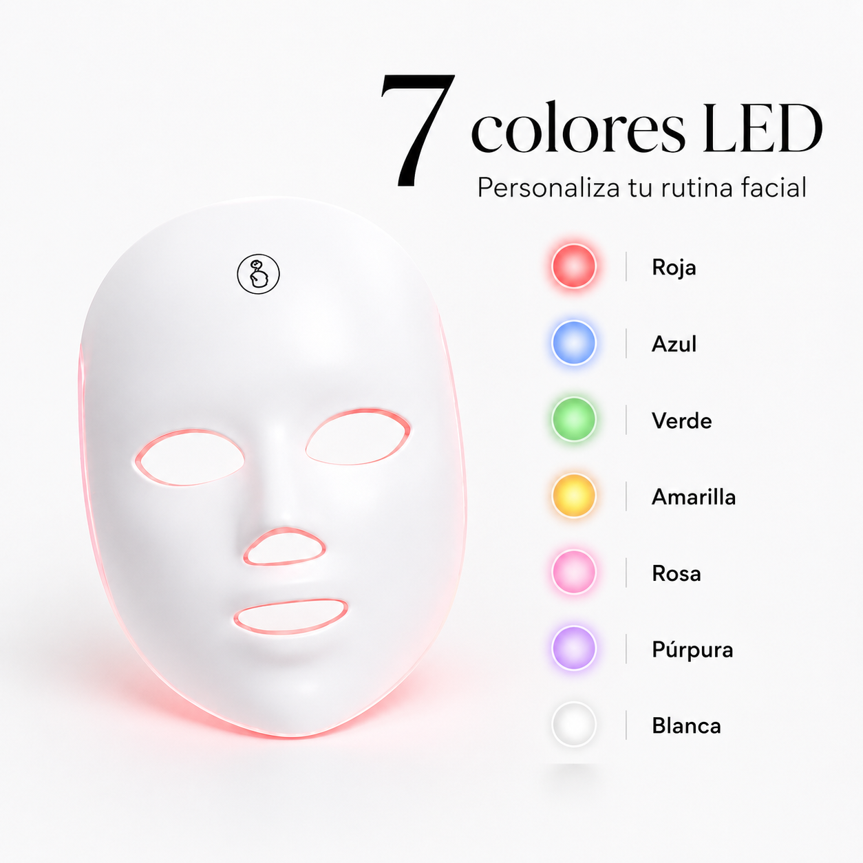 Mascarilla Facial LED 7 Colores